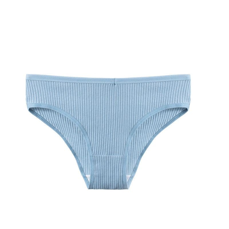 image-Summer breathable skin-friendly sports high elastic stretch ladies briefs cotton comfortable new pure color girls underwear