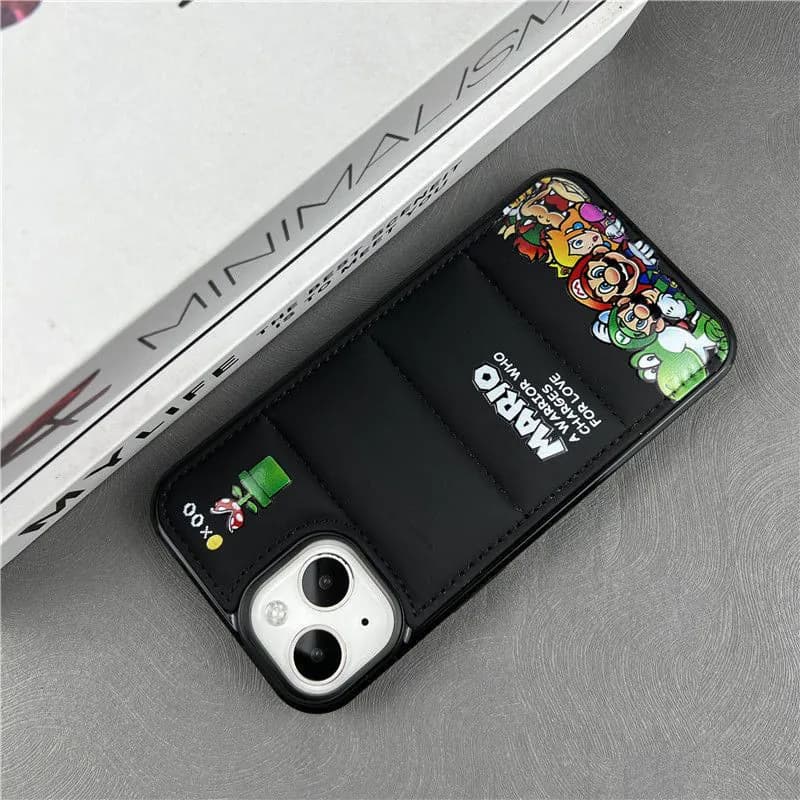 image-Game cotton-filled down jacket suitable for iPhone 13 mobile phone case Apple 14 promax cartoon 11 protective cover 12