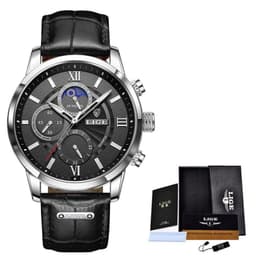 image-Lige Quartz Chronograph Watch - Business Style