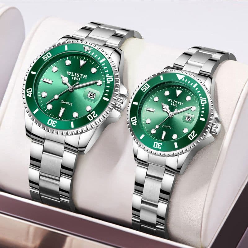 image-Men's WLISTH S526 30M Waterproof Quartz Watch, Green Dial
