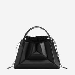 image-Contrast Color Splicing Handbag Women's Drawstring