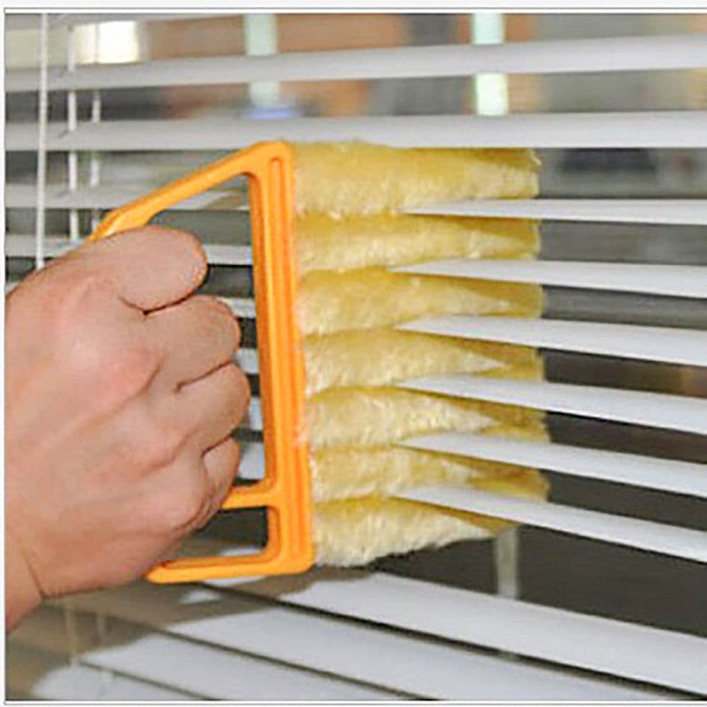 image-Cross-border hand-held cleaning tool blinds brush cleaning artifact cleaning brush detachable and washable air-conditioning outlet cleaning brush