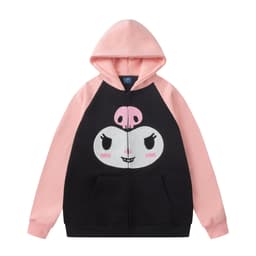 image-TIDEEKU Sanrio Embroidered Hoodie - Velvet Fleece