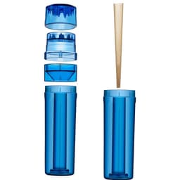 image-Plastic Herb Grinder with Pre-Roll Cone Roller