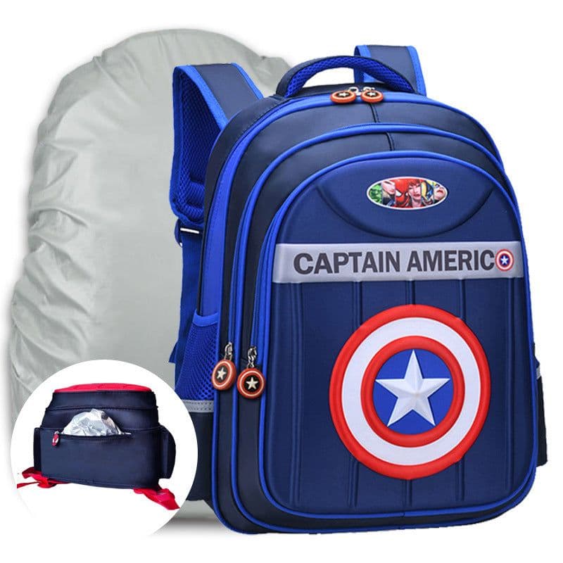image-Sly Bird Cartoon School Bag - Red, Toddler Boy 3D Superman