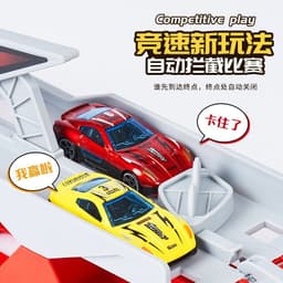 image-Educational Alloy Deformation Catapult Truck with Track Storage