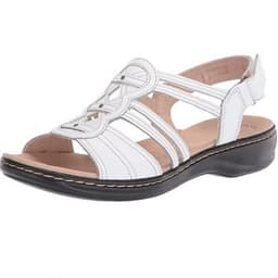 image-Women's Large Size Beach Sandals - Brown Open Toe Flat