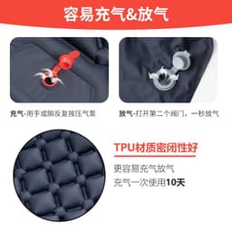 image-Outdoor Camping Inflatable Sleeping Pad TPU 590g