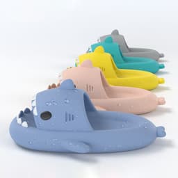 image-Couple Shark Slippers - Grey EVA Unisex