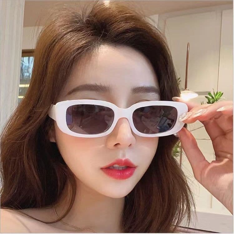 image-Small Square Frame Sunglasses - Retro UV Protection