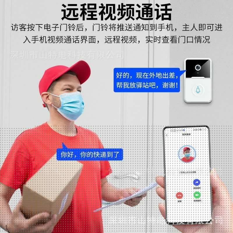 image-Shante X3 Smart Video Doorbell - HD Camera