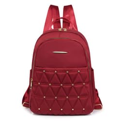 image-Large Capacity Women's Oxford Cloth Rhombus Backpack - Black