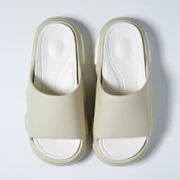 image-Grey Flip Flop Slippers Size 44/45 - EVA Sole, Warm