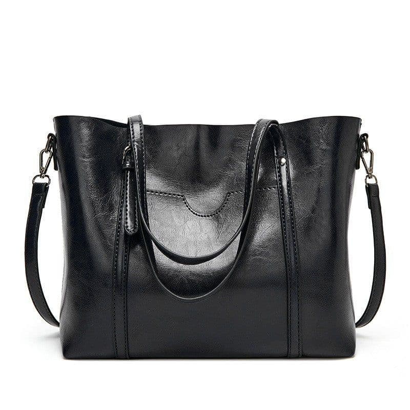 image-ANNMUU Tote Bag - Brown PU Leather Shoulder Bag