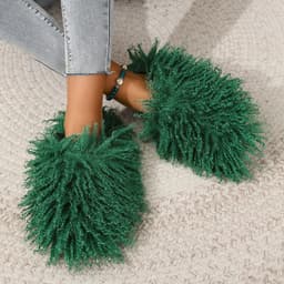 image-Women's Fur Slippers - Warm Home Cotton Slides