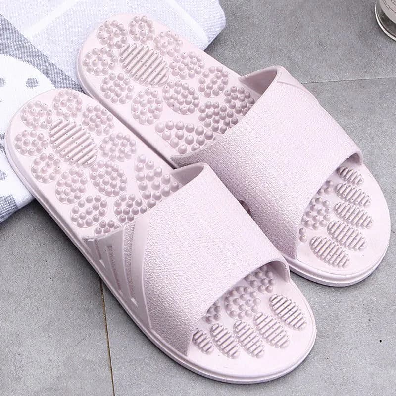 image-2021 Summer Candy Color Massage Home Slippers Bathroom Indoor Slippers Men and Women Plastic Couple Slippers