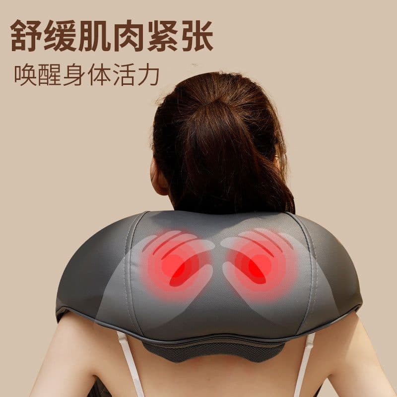 image-Shoulder and Neck Massager - Electric Heat Therapy 6 Heads