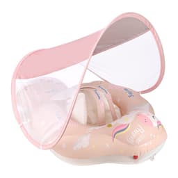 image-Swimbobo baby swimming circle lying circle children's swimming circle armpit circle sunscreen sunshade cross-border pink pony style
