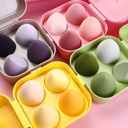 image-Don't eat powder, don't stick powder, beauty makeup egg dry and wet dual-use makeup egg wholesale independent packaging gourd water drop oblique cut powder puff