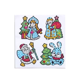 image-Douyin Rabbit Year Puzzle Sticker - DIY Crystal Diamond Fridge Decal - Cartoon Style