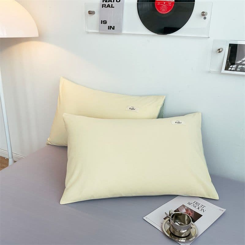 image-Modern Simple Cartoon Pillow Cover Cotton Pair