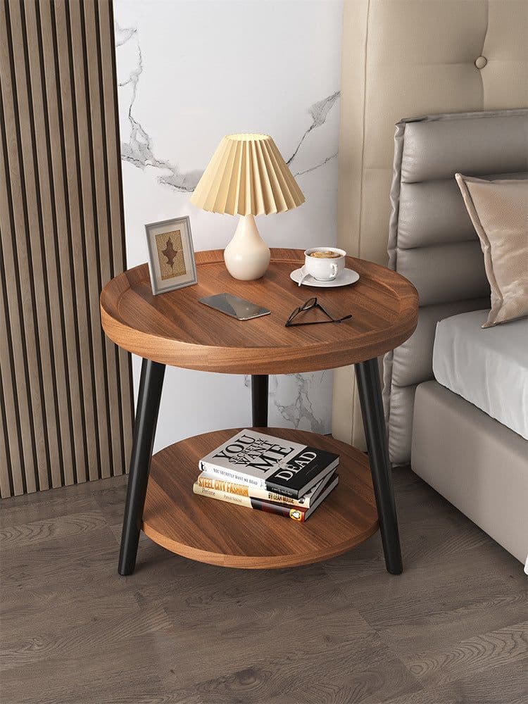 image-Bona Gold Square Coffee Table Round 60cm Black
