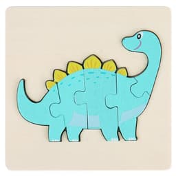 image-Wooden Geometric Puzzle Blocks - Ages 1-3