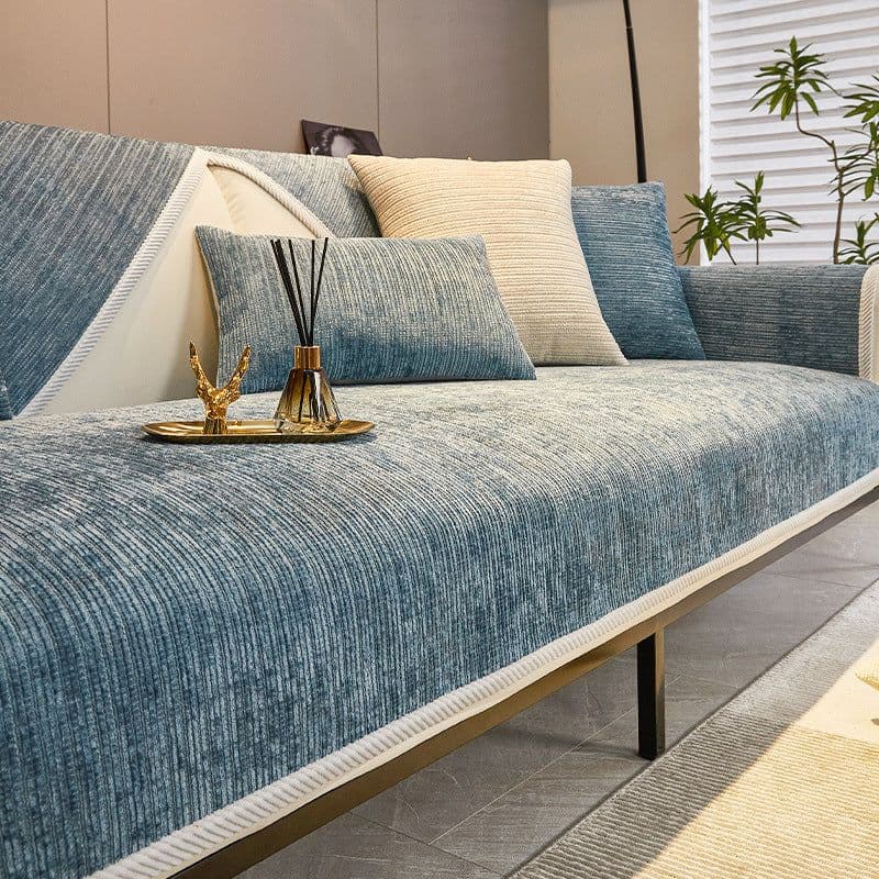 image-Hongyuan Fashion Chenille Sofa Cushion, Green, Universal Cover