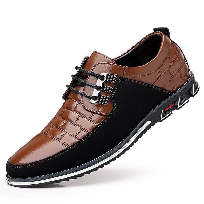 image-Milton 9906 cross-border three-color large-size casual leather shoes OPP bag packaging without shoe box 38-52 in stock
