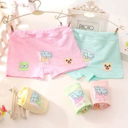image-Girls Cotton Boxer Shorts For 3 To 8 Years Old Comfort Fit