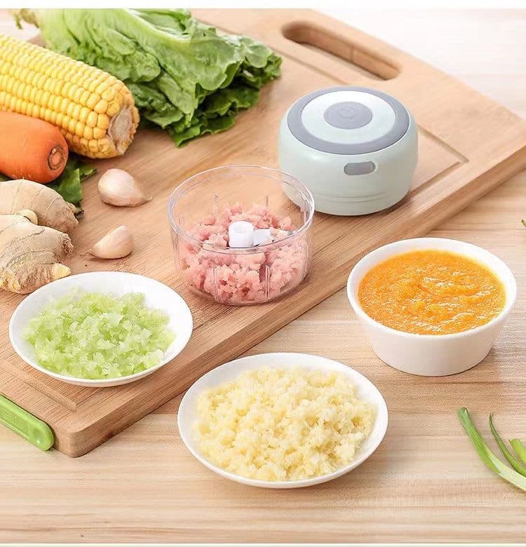image-Electric Garlic Press - Stainless Steel Automatic