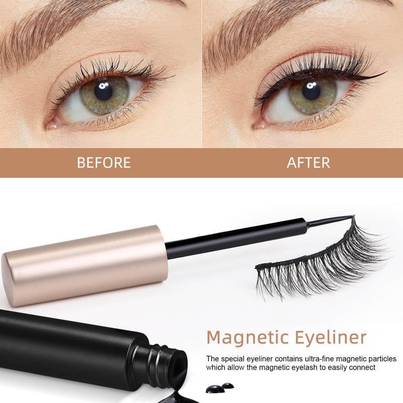 image-Magnetic False Eyelashes 5 Pairs 8-15mm Thick