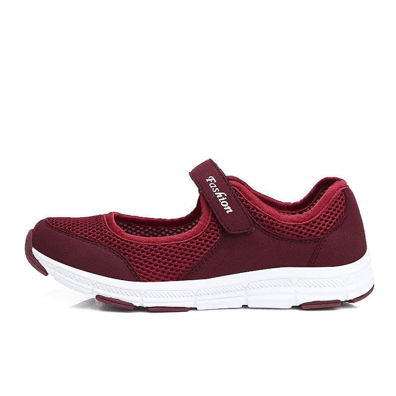 image-Women's Mesh Walking Shoes - Flat Breathable Dance Shoes