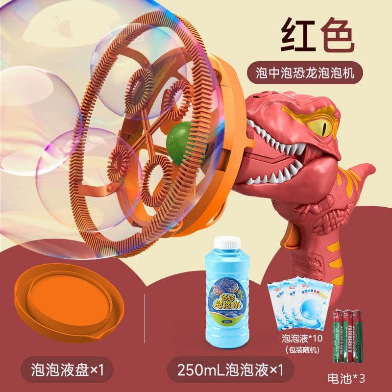 image-Dinosaur Bubble Machine - Electric Green Kids Toy