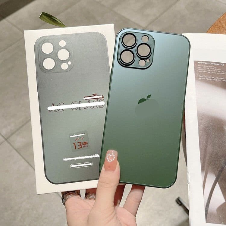 image-iPhone 14AG Frosted Glass Lens Film Case - Protective Cover 12