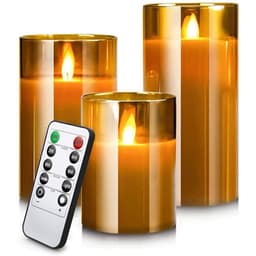 image-Electroplated Glass Candle Holder - LED Simulation