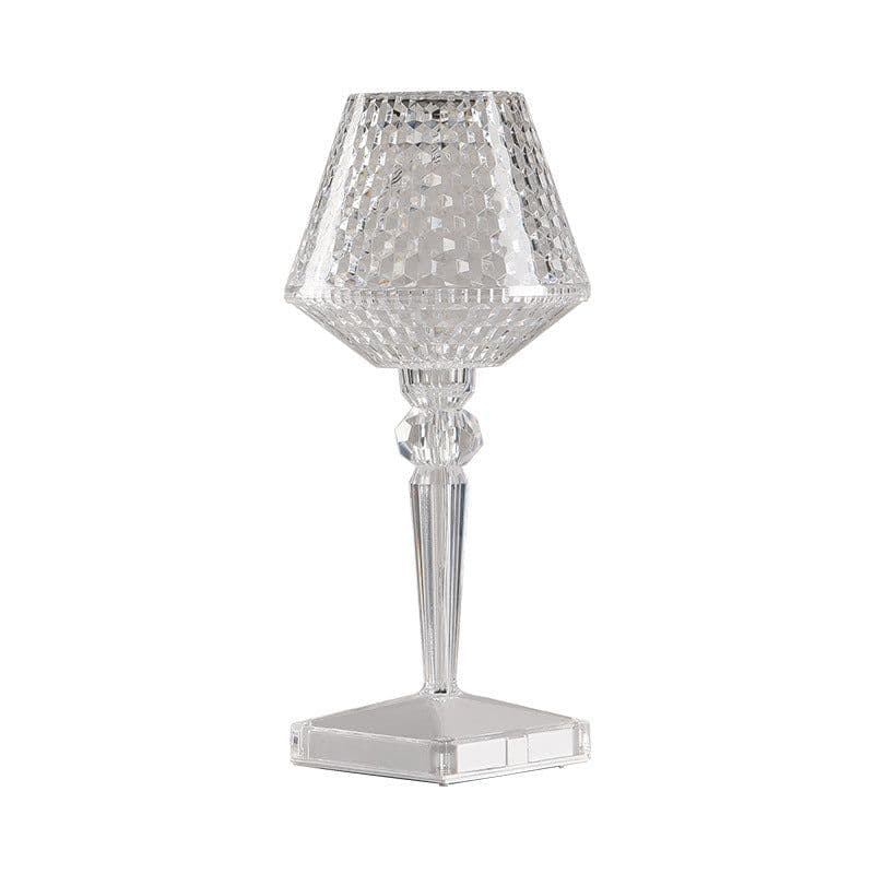 image-Creative Crystal Diamond Bedside Night Lamp - Modern Simple Design 36V LED