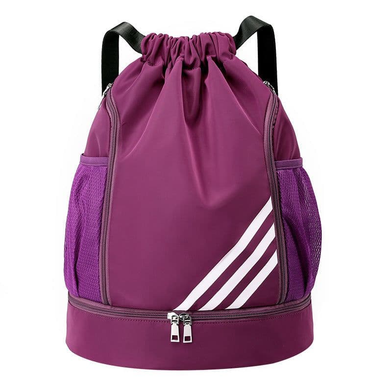 image-Oxford Cloth Drawstring Backpack Silver Gray