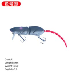 image-15.5g/15.5cm luya bait mouse bionic broken section long throw pencil mino cocked mouth artificial bait fake bait 9008