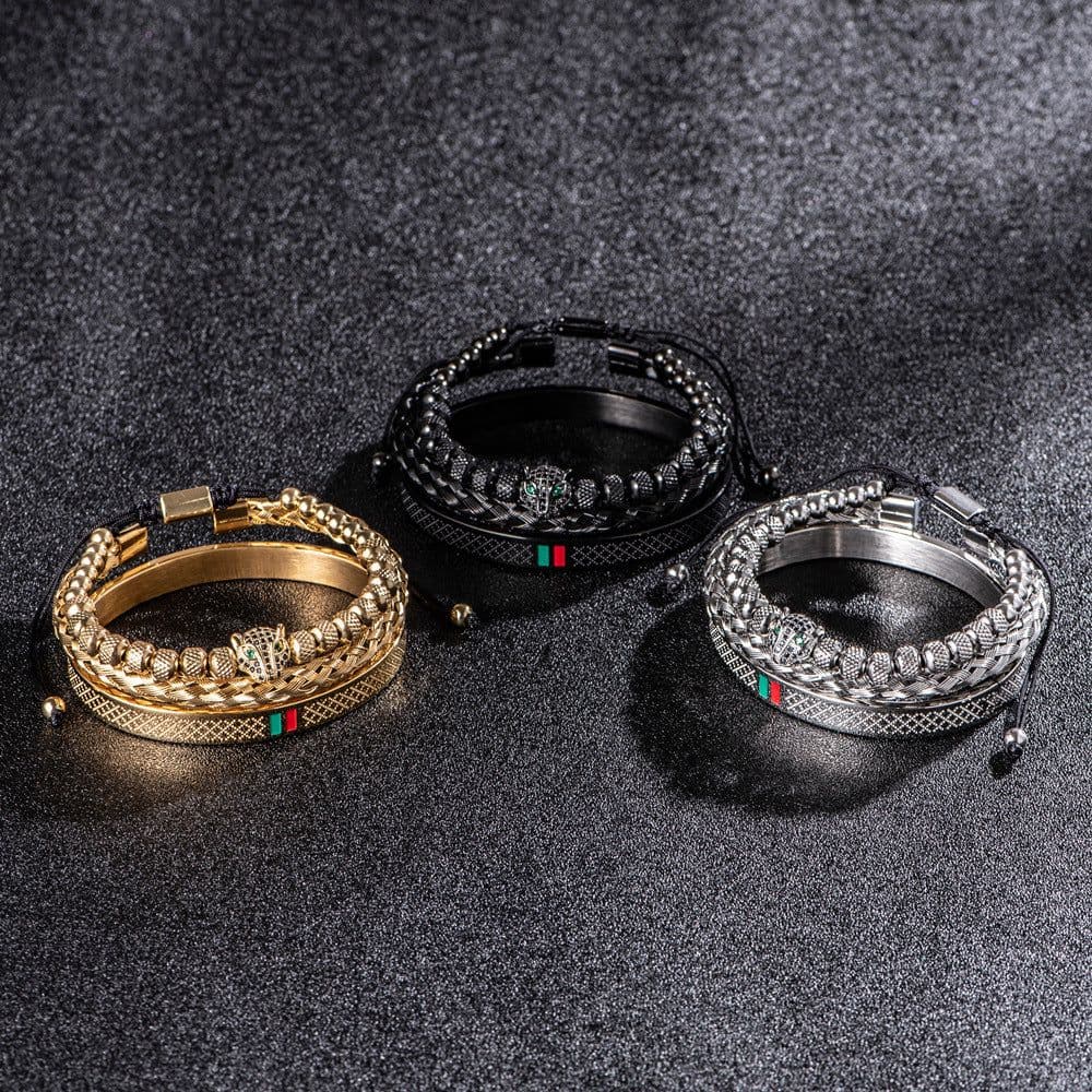 image-Morooki Stainless Steel Bracelet Set - Gold