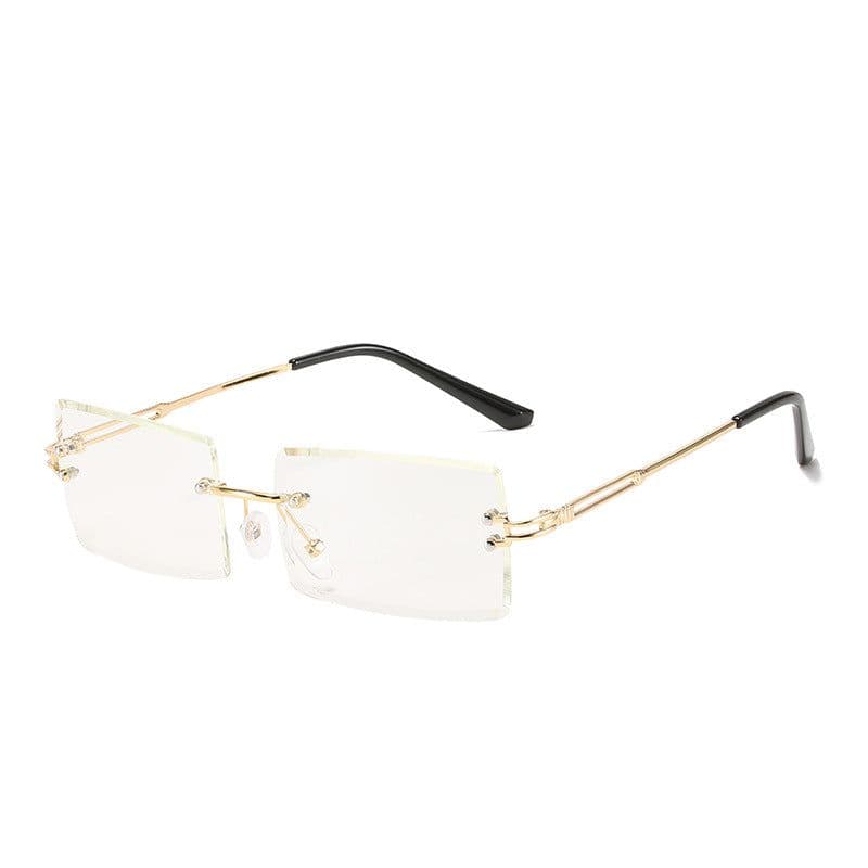 image-RUISIMO Square Sunglasses - Gold Metal Frame Brown Gradient