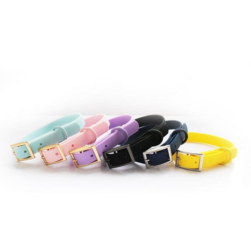 image-PVC Waterproof Pet Collar - Pink, Yile Tech, Traction Belt, Outdoor Use, Dog, All Seasons
