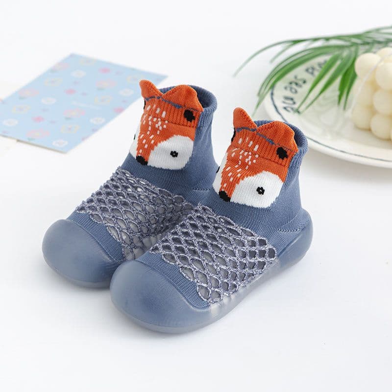image-Summer Toddler Mesh Animal Socks - Light Blue Elephant 26/27