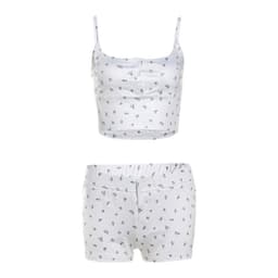 image-Cross-border 2024 European and American style spring new women's clothing solid color slim camisole vest fashion high waist shorts suit women