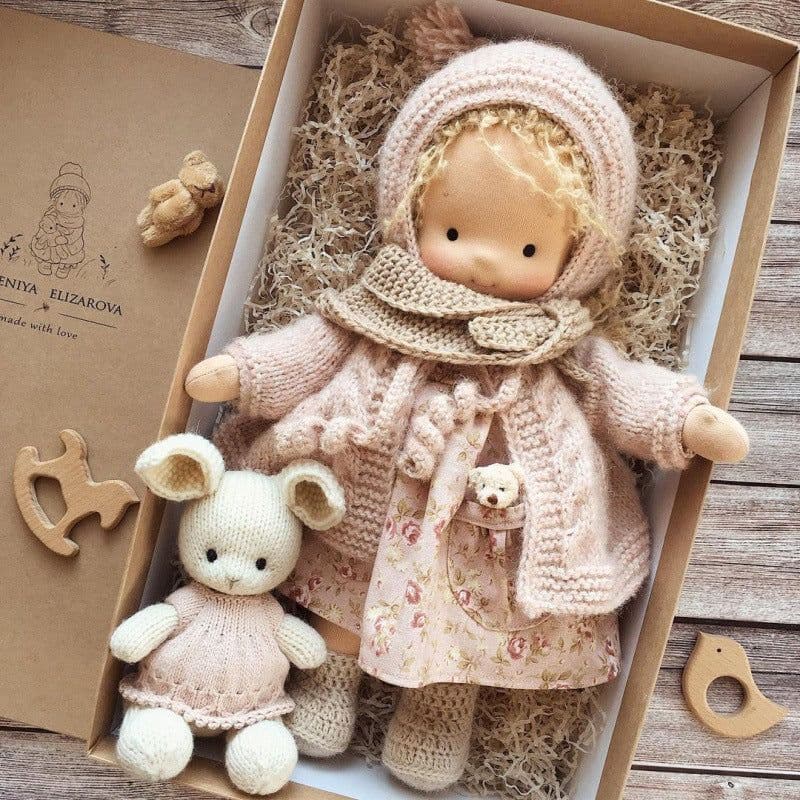 image-Waldorf Doll - Handmade Cotton Christmas Thumb Gift - Fu Luanna