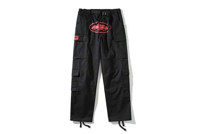 image-Men's Tactical Cargo Pants - Black Hip Hop Straight