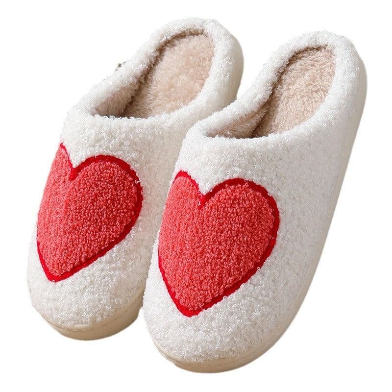 image-Cross-border Valentine's Winter Smiley Cotton Slippers for Women Warm Indoor