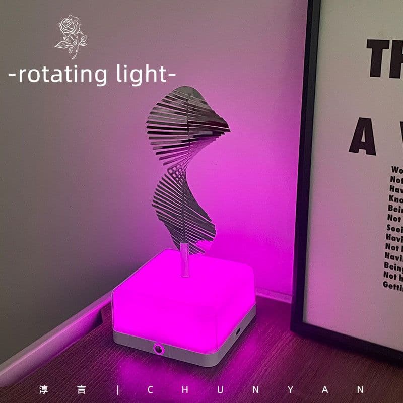 image-Chunyan JPJ Night Light Rotating Bedside Lamp