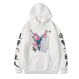 image-2021 couples wear autumn and winter new popular anime attack giant series illustration loose casual hooded sweater women