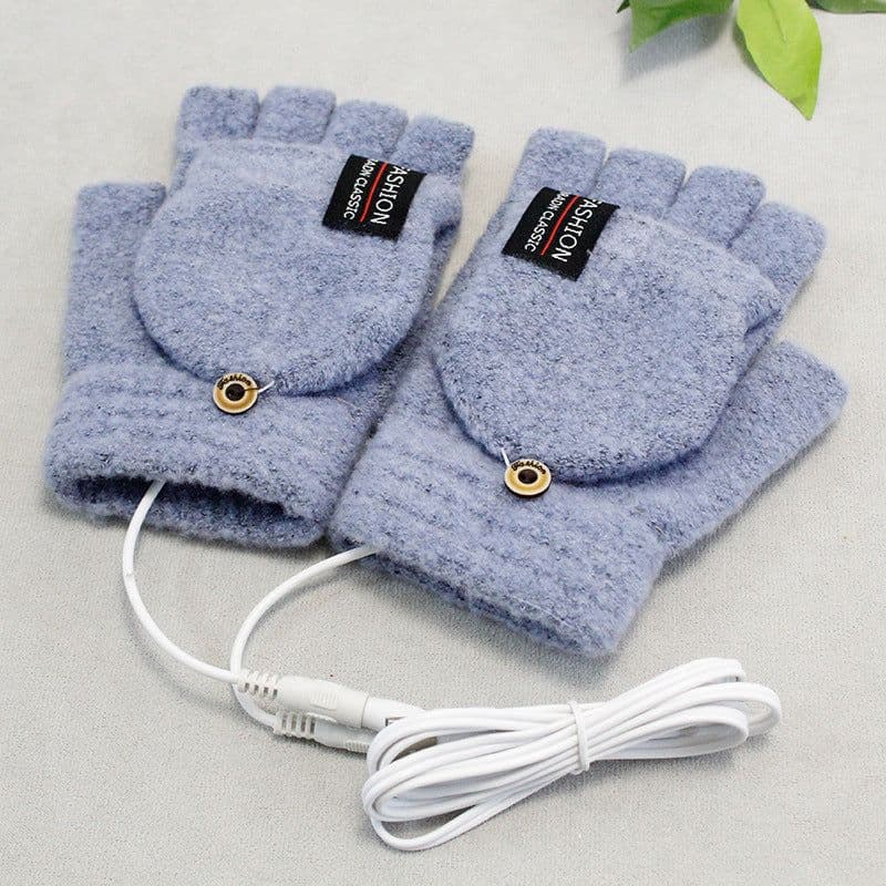 image-USB Heating Gloves - Navy Blue Touchscreen